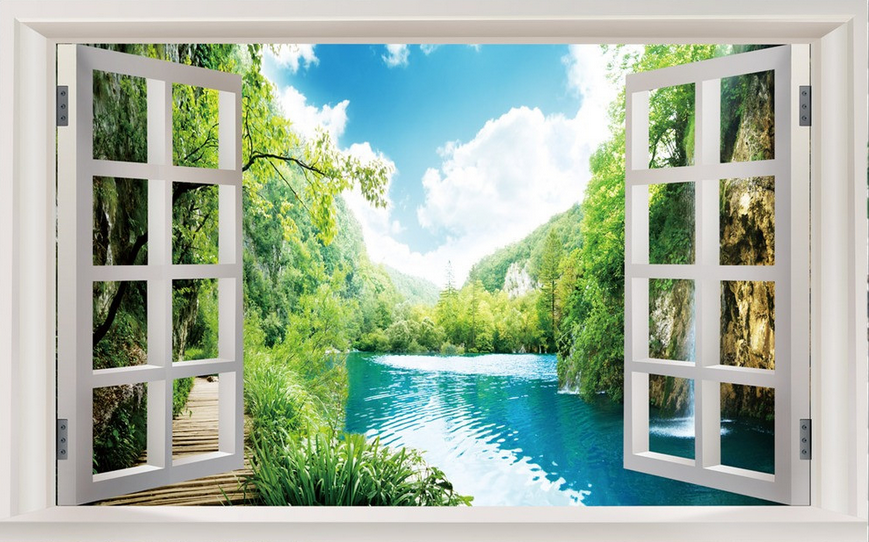 Window Natural Scenery Wallpaper AJ Wallpaper 