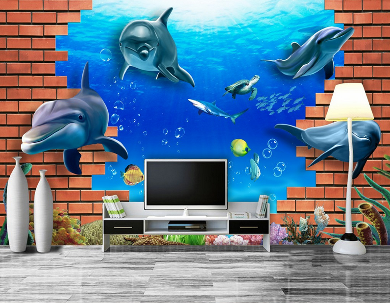 Sea Animals And Bricks Wallpaper AJ Wallpaper 