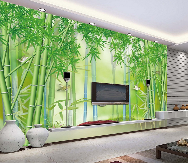 Bamboo Forest Birds Wallpaper AJ Wallpaper 