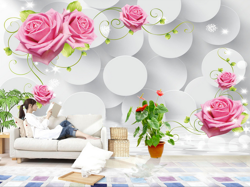Dazzling Roses Wallpaper AJ Wallpaper 