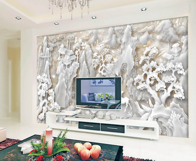 White Jade Carving Wallpaper AJ Wallpaper 