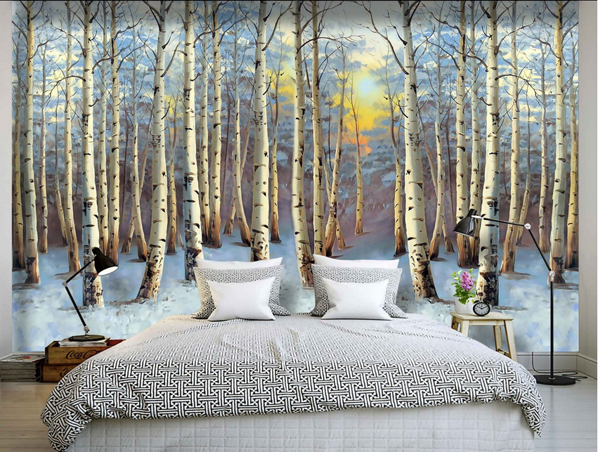 Bare Trees Forest Wallpaper AJ Wallpaper 