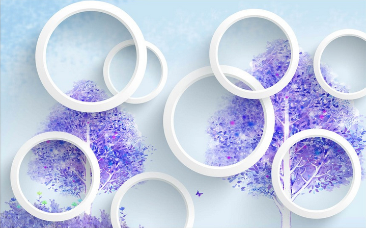 Trees And Circles Wallpaper AJ Wallpaper 