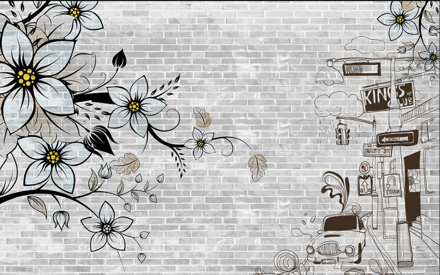 Flowers And Street Wallpaper AJ Wallpaper 
