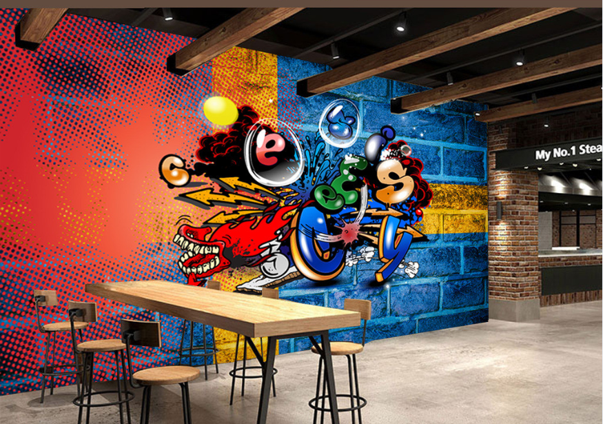 Lovely Graffiti Wallpaper AJ Wallpaper 