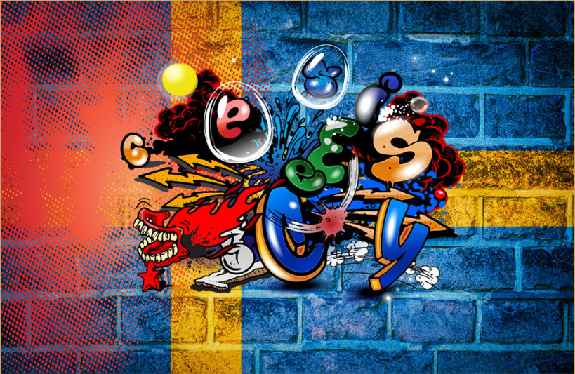 Lovely Graffiti Wallpaper AJ Wallpaper 