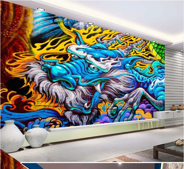 3D Blue Dragon 070 Wallpaper AJ Wallpaper 