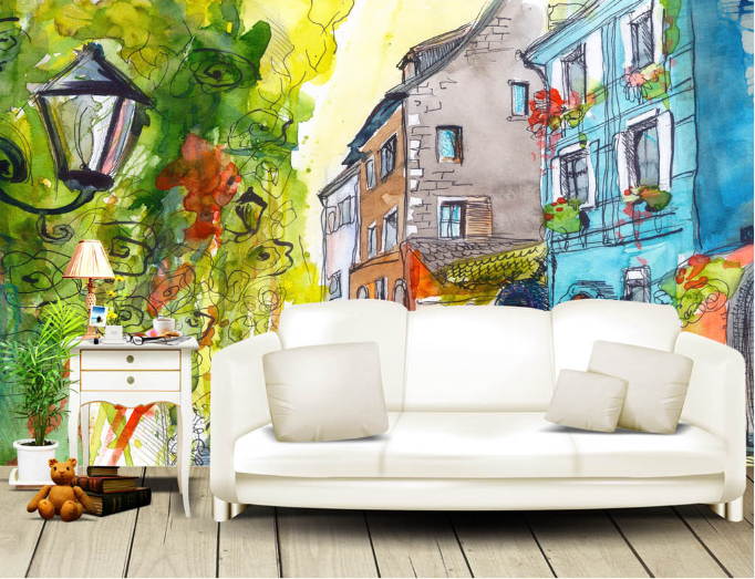 Colorful Houses Wallpaper AJ Wallpaper 2 