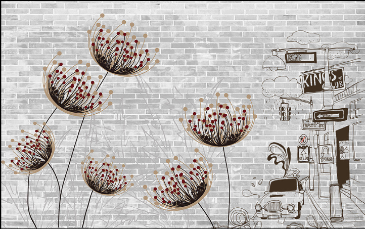 Dandelions And Street Wallpaper AJ Wallpaper 