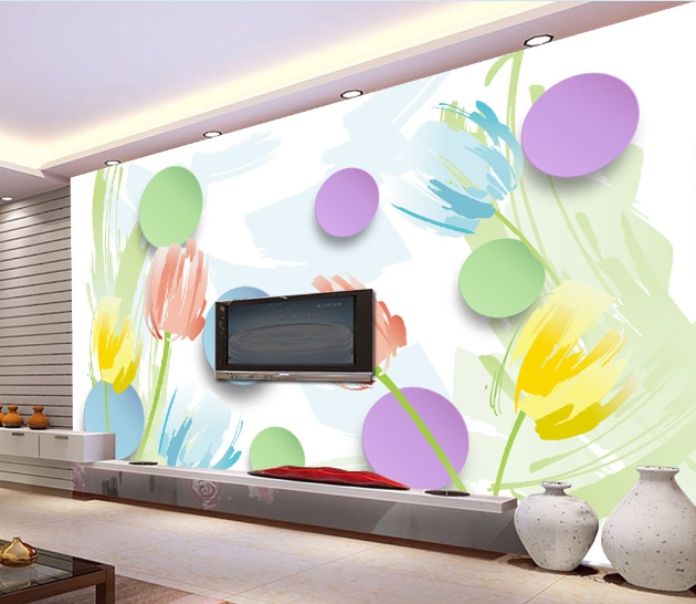 3D Doodle Flowers 015 Wallpaper AJ Wallpaper 
