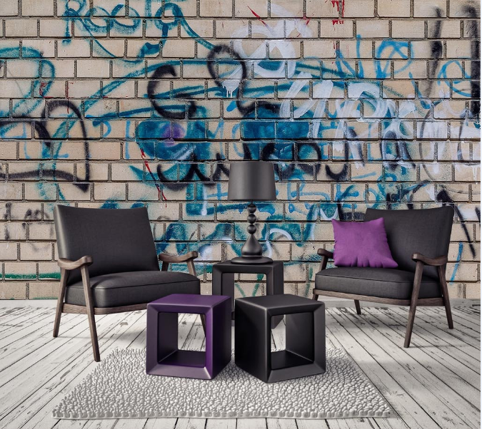 3D Wall Graffiti 016 Wallpaper AJ Wallpaper 