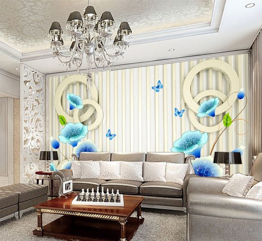 3D Morning Glory Butterfly 514 Wallpaper AJ Wallpaper 