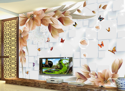 3D Aromatic Butterfly 416 Wallpaper AJ Wallpaper 