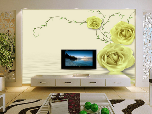 3D Rose Leaves 304 Wallpaper AJ Wallpaper 