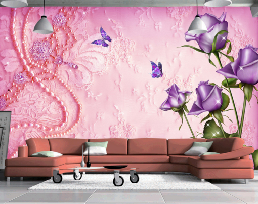 3D Pearl Butterfly 282 Wallpaper AJ Wallpaper 