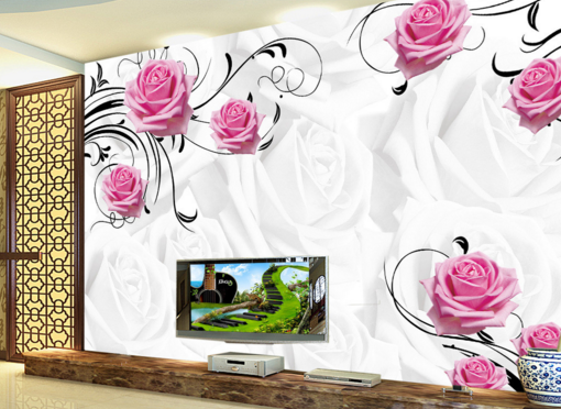 3D Rose Embellishment 259 Wallpaper AJ Wallpaper 