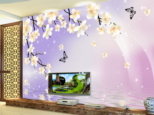 3D Water Shadow Butterfly 138 Wallpaper AJ Wallpaper 