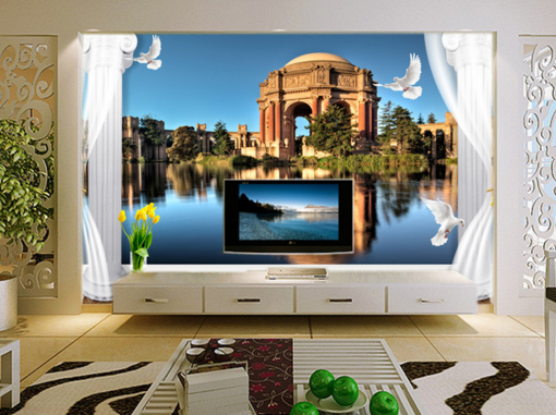 3D River Dove 097 Wallpaper AJ Wallpaper 