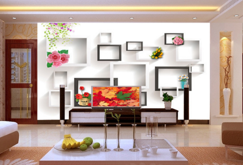3D Vase Boxes 021 Wallpaper AJ Wallpaper 