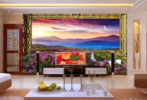 3D Field Flowers 784 Wallpaper AJ Wallpaper 