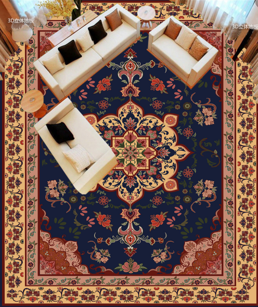 3D Deep Purplel 030 Floor Mural Wallpaper AJ Wallpaper 2 