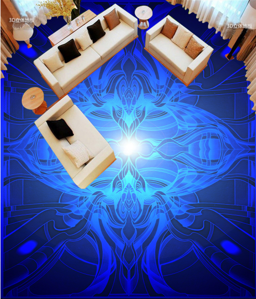 3D Dark Blue Sky 027 Floor Mural Wallpaper AJ Wallpaper 2 