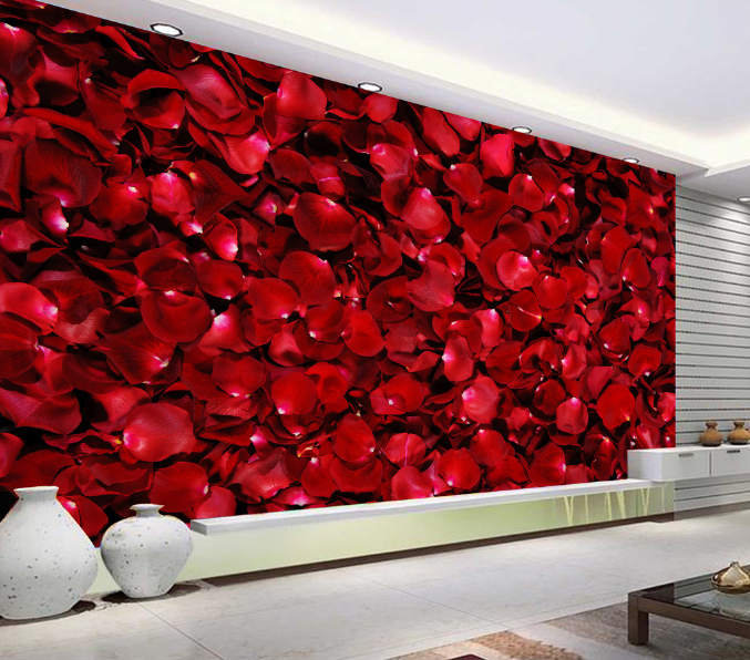 3D Flower Petals Sea 013 Floor Mural Wallpaper AJ Wallpaper 2 