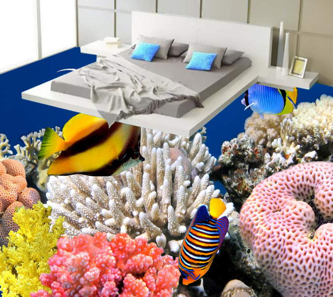 3D Bright Coral 181 Floor Mural Wallpaper AJ Wallpaper 2 