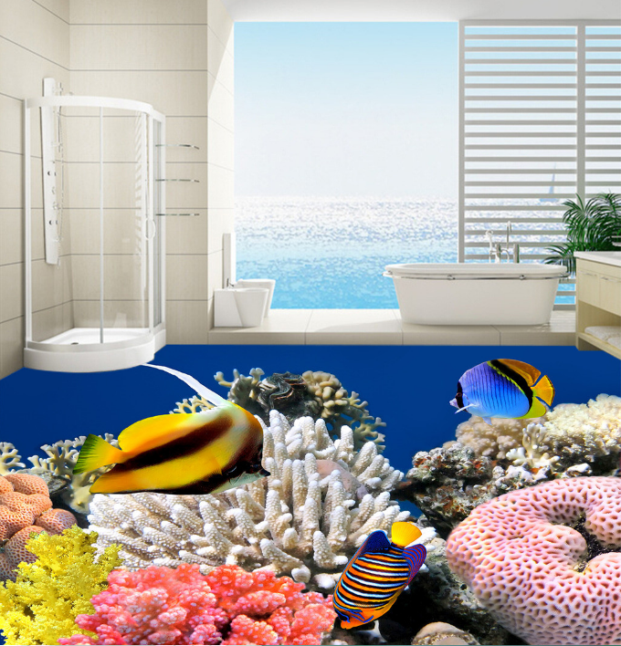 3D Bright Coral 181 Floor Mural Wallpaper AJ Wallpaper 2 