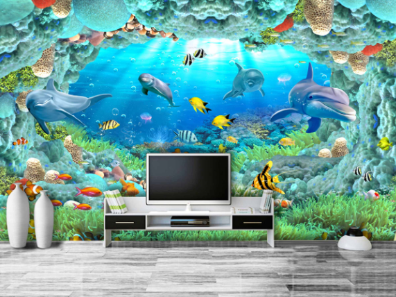 3D Cave Dolphin 173 Wallpaper AJ Wallpaper 