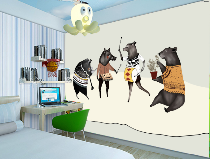 3D Animal Band Wallpaper AJ Wallpaper 