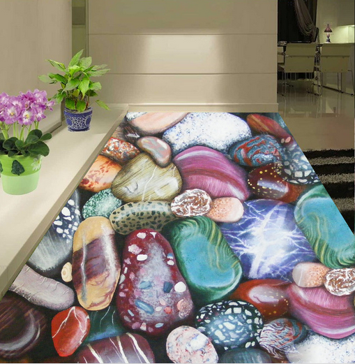 3D Striped Stone 147 Floor Mural Wallpaper AJ Wallpaper 2 