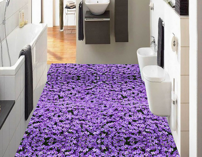 3D Lavender Garden 133 Floor Mural Wallpaper AJ Wallpaper 2 