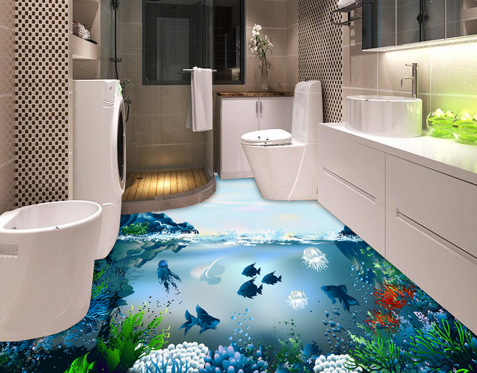 3D Undersea Creatures 105 Floor Mural Wallpaper AJ Wallpaper 2 