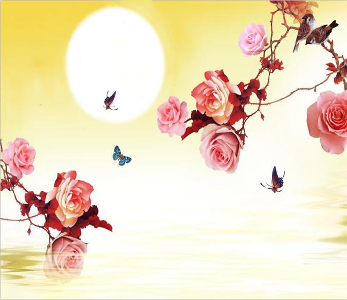 Bright Sun And Peach Flower 88 Wallpaper AJ Wallpaper 1 
