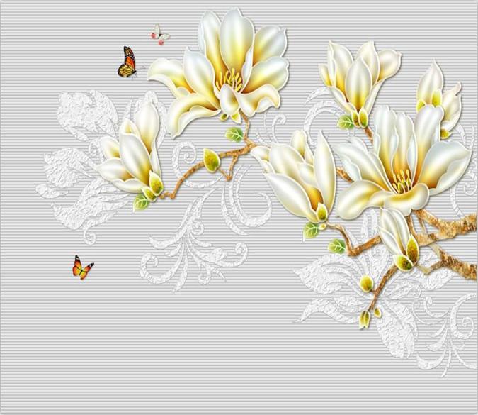 White Blossoming Lily 876 Wallpaper AJ Wallpaper 1 