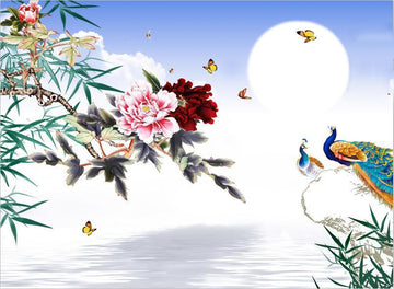 Moonlight Flowers Butterfly 67 Wallpaper AJ Wallpaper 1 