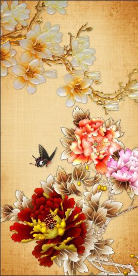 3D Bright flower carving Wallpaper AJ Wallpaper 1 