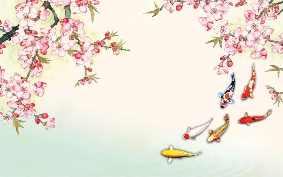 3D Pink Flower Bird Tree Wallpaper AJ Wallpaper 1 