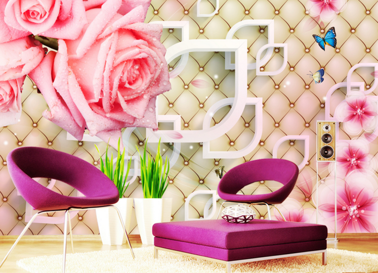 3D Rose Dew 278 Wallpaper AJ Wallpaper 