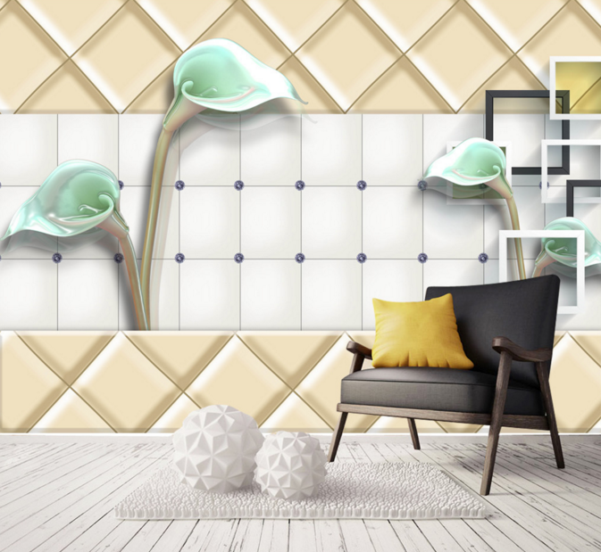 3D Lily Carving 217 Wallpaper AJ Wallpaper 