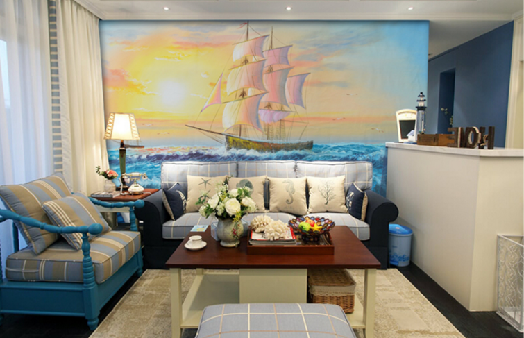 3D Sailing Waves 187 Wallpaper AJ Wallpaper 