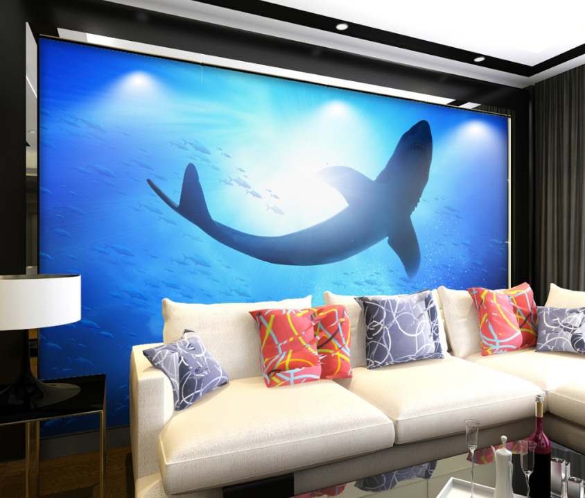 3D Sea Shark 035 Wallpaper AJ Wallpaper 