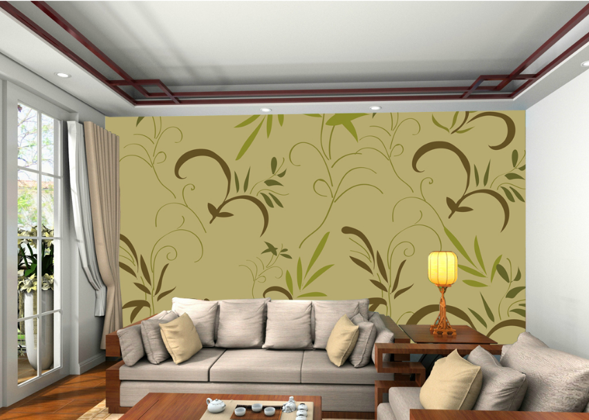 3D Long Leaves 518 Wallpaper AJ Wallpaper 