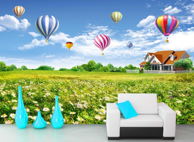 3D Daisy House 485 Wallpaper AJ Wallpaper 