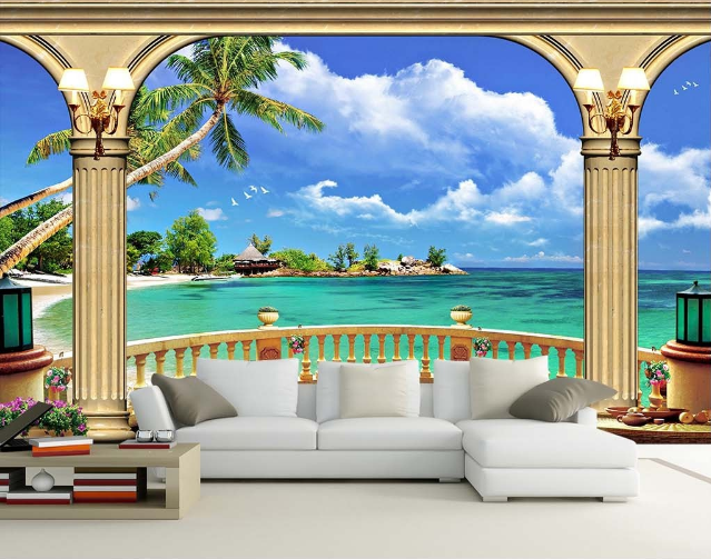 3D House Sea 475 Wallpaper AJ Wallpaper 