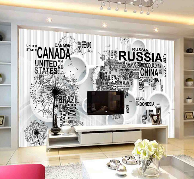 3D Dandelion Letters 437 Wallpaper AJ Wallpaper 