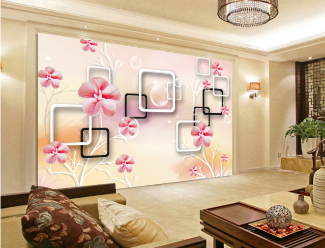 3D Box Flower 401 Wallpaper AJ Wallpaper 