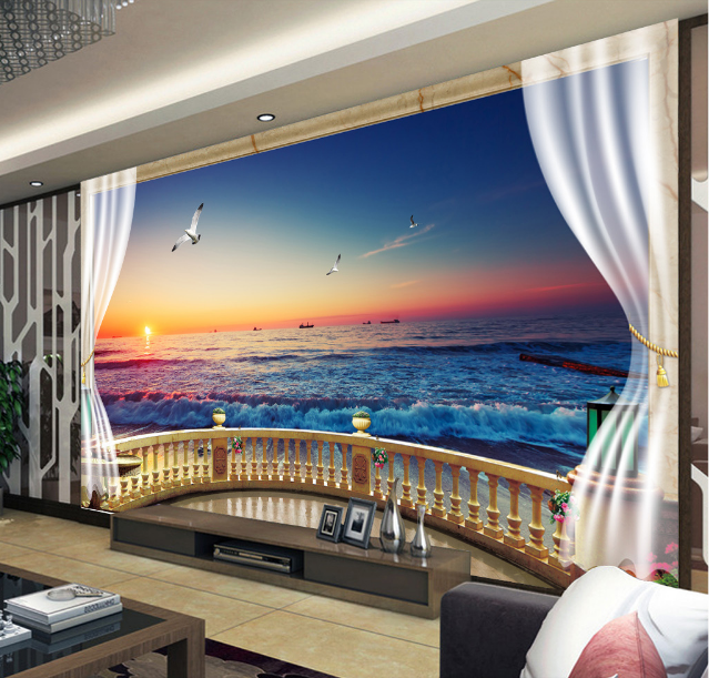 3D Dusk Sea 375 Wallpaper AJ Wallpaper 