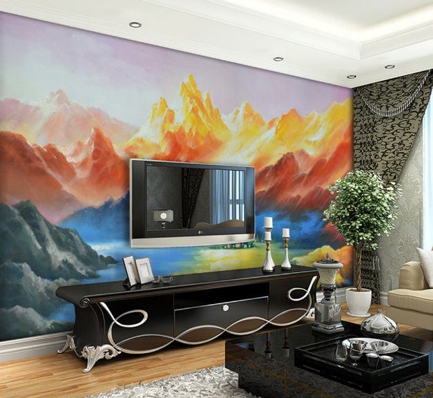 3D Fire Mountain 361 Wallpaper AJ Wallpaper 